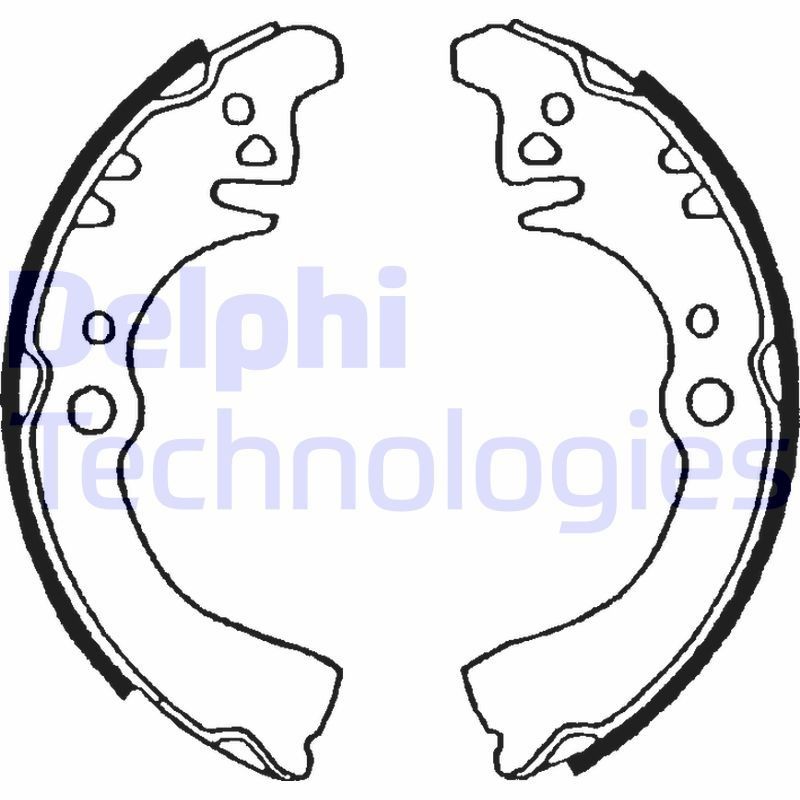 DELPHI LS1509: Sada brzdových čeľustí