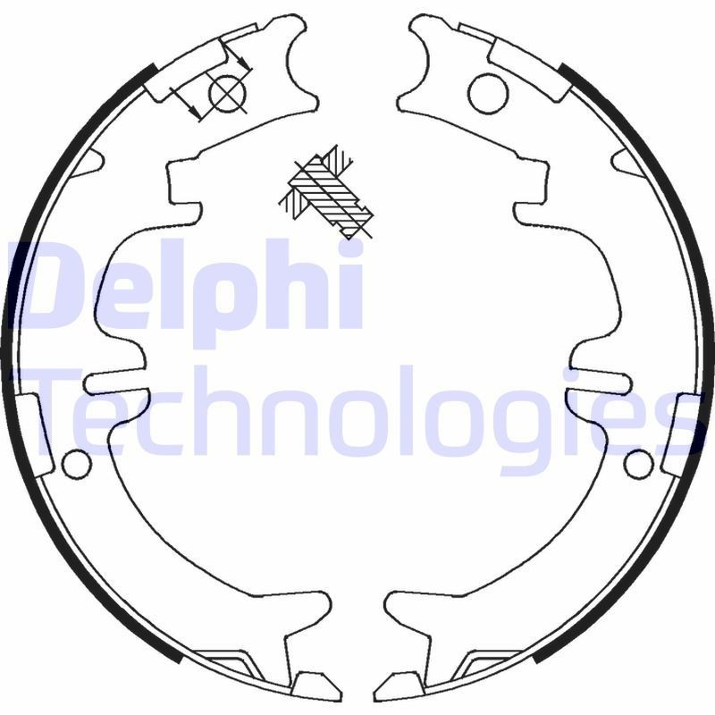 DELPHI LS1892: Piduriklotside komplekt, seisupidur