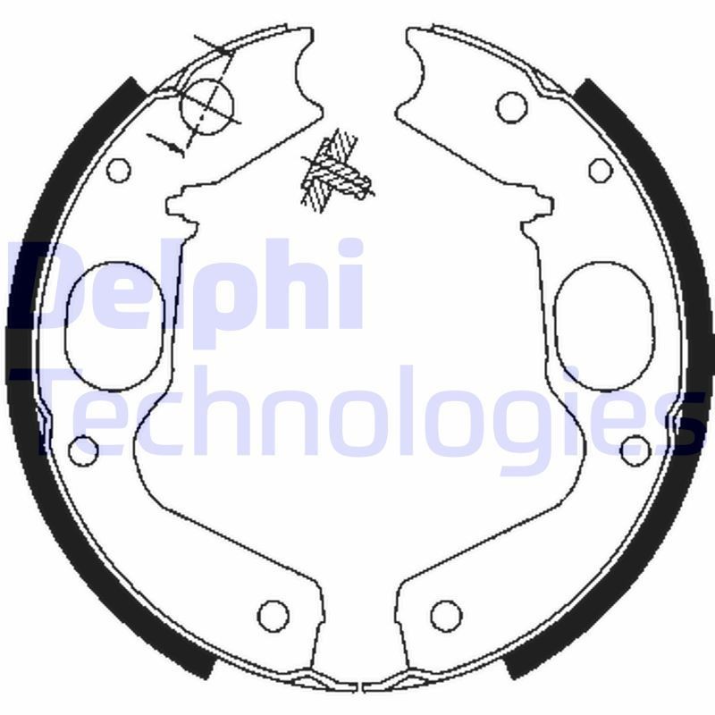 DELPHI LS1898: Piduriklotside komplekt, seisupidur