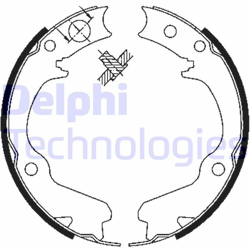 DELPHI LS1899: Piduriklotside komplekt, seisupidur
