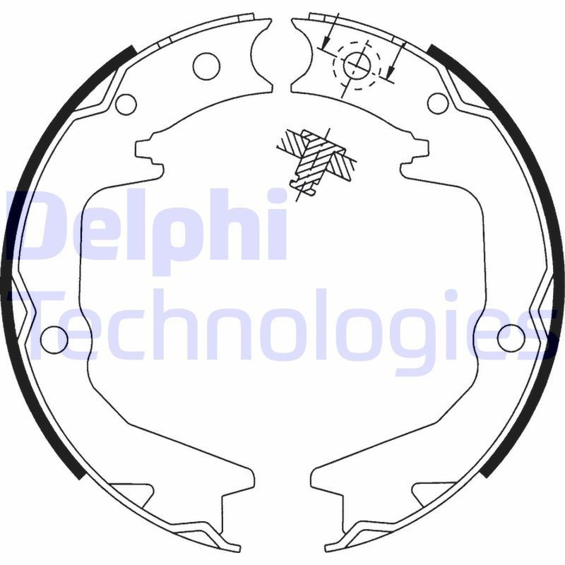 DELPHI LS1913: Piduriklotside komplekt, seisupidur