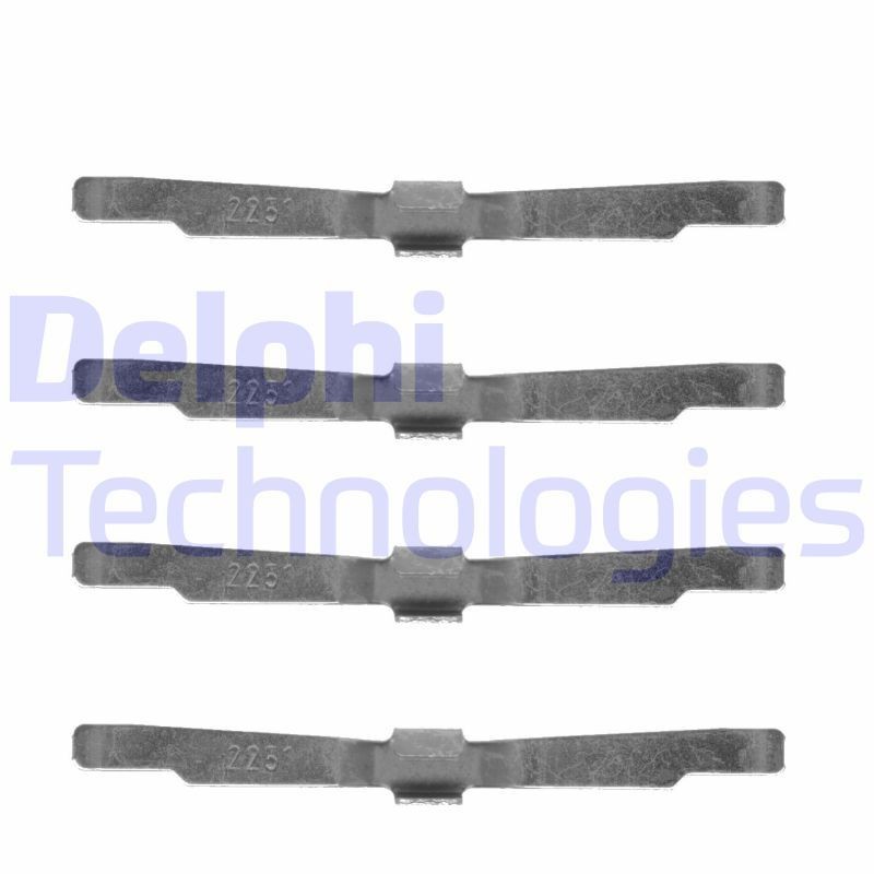DELPHI LX0042: Priedų komplektas, diskinių stabdžių trinkelės