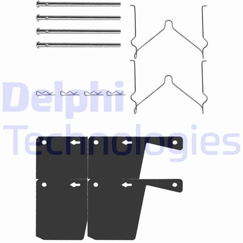 DELPHI LX0111: Lisakomplekt, ketaspiduriklotsid