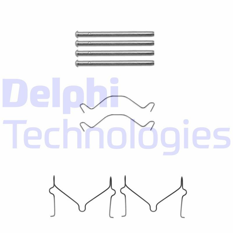 DELPHI LX0306: Priedų komplektas, diskinių stabdžių trinkelės