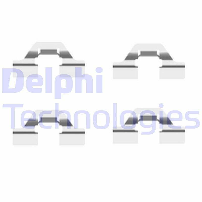 DELPHI LX0430: Priedų komplektas, diskinių stabdžių trinkelės