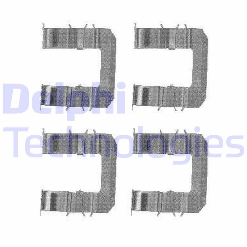 DELPHI LX0483: Σετ βοηθ. εξαρτημάτων, τακάκια φρένων