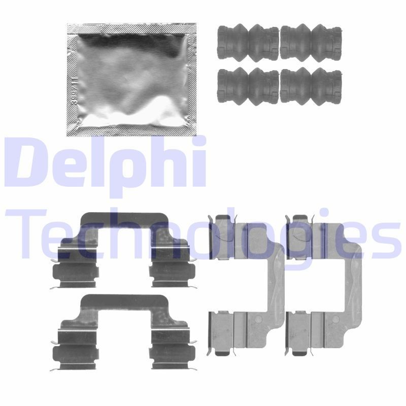DELPHI LX0509: Priedų komplektas, diskinių stabdžių trinkelės