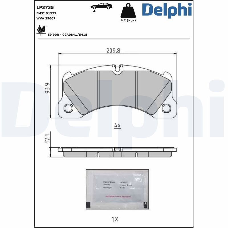 DELPHI PCK14: Tolmukaitse komplekt, Amordid Esisild