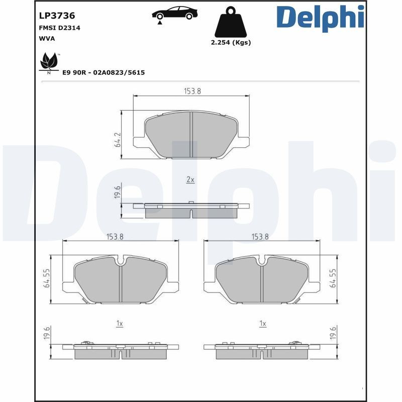 DELPHI PCK15: Tolmukaitse komplekt, Amordid Esisild