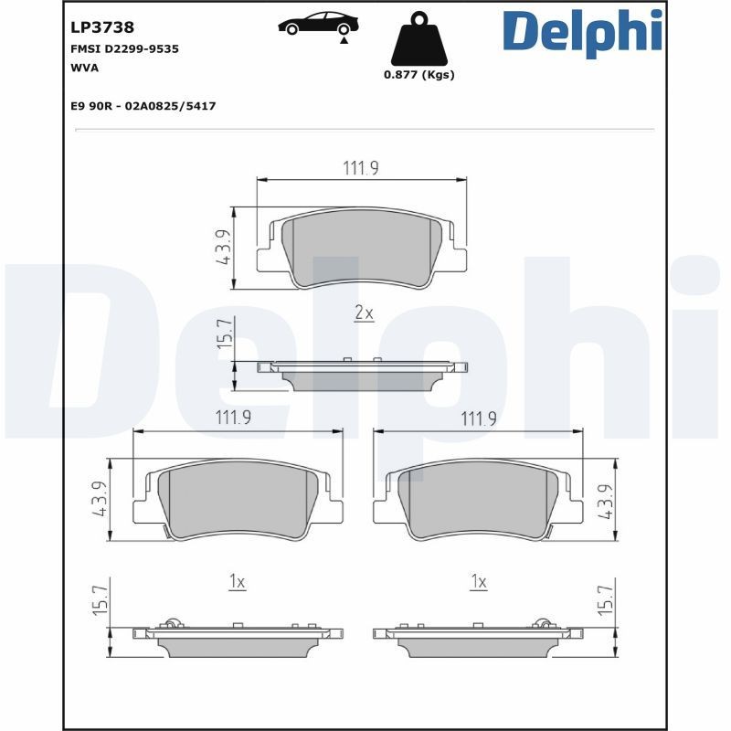 DELPHI PCK17: Tolmukaitse komplekt, Amordid Esisild