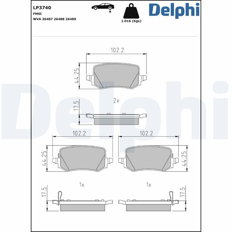 DELPHI PCK19: Tolmukaitse komplekt, Amordid Esisild