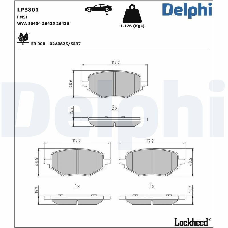 DELPHI PCK24: Tolmukaitse komplekt, Amordid Esisild