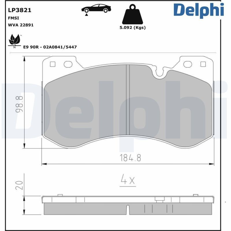 DELPHI PCK29: Tolmukaitse komplekt, Amordid Tagasild