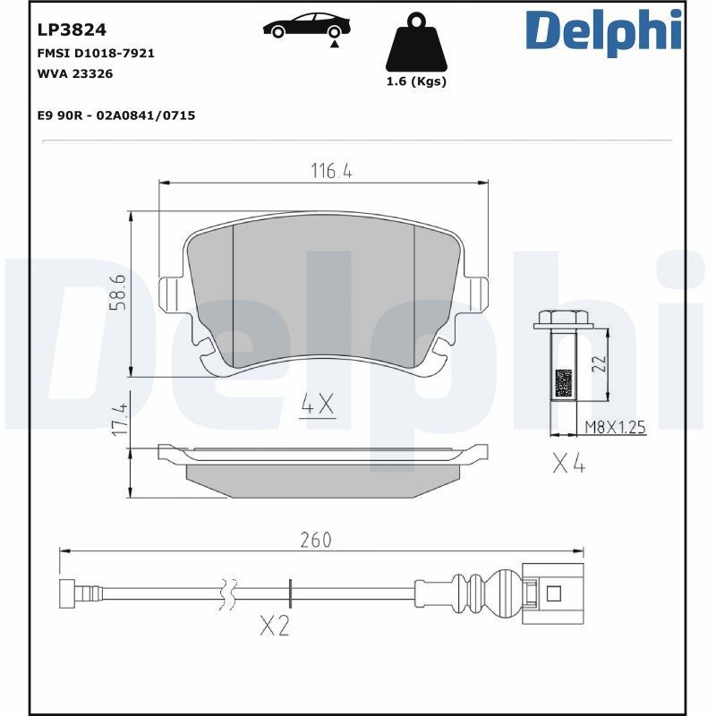 DELPHI PCK31: Tolmukaitse komplekt, Amordid Tagasild