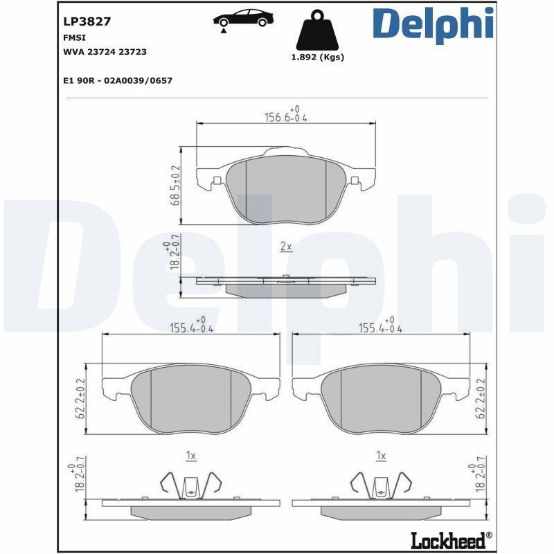 DELPHI PCK32: Tolmukaitse komplekt, Amordid Tagasild