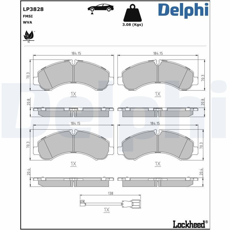 DELPHI PCK33: Tolmukaitse komplekt, Amordid Tagasild