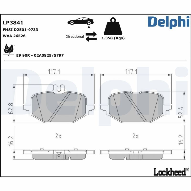 DELPHI PCK48: Tolmukaitse komplekt, Amordid Tagasild, Esisild