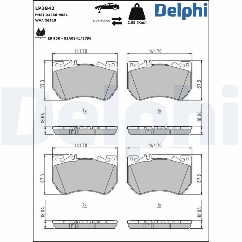 DELPHI PCK5: Tolmukaitse komplekt, Amordid Esisild