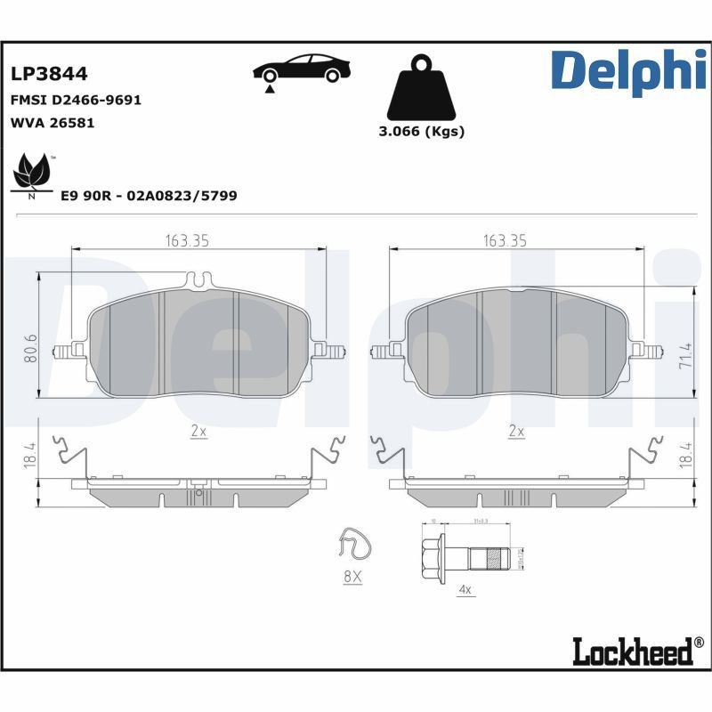 DELPHI PCK53: Tolmukaitse komplekt, Amordid Esisild