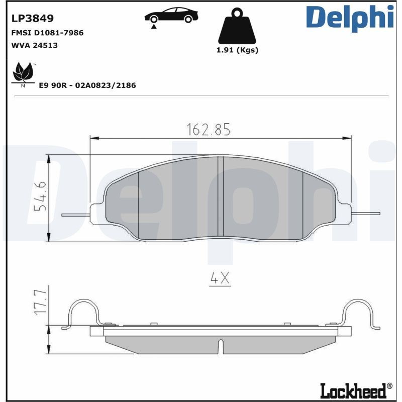 DELPHI PCK59: Tolmukaitse komplekt, Amordid Esisild