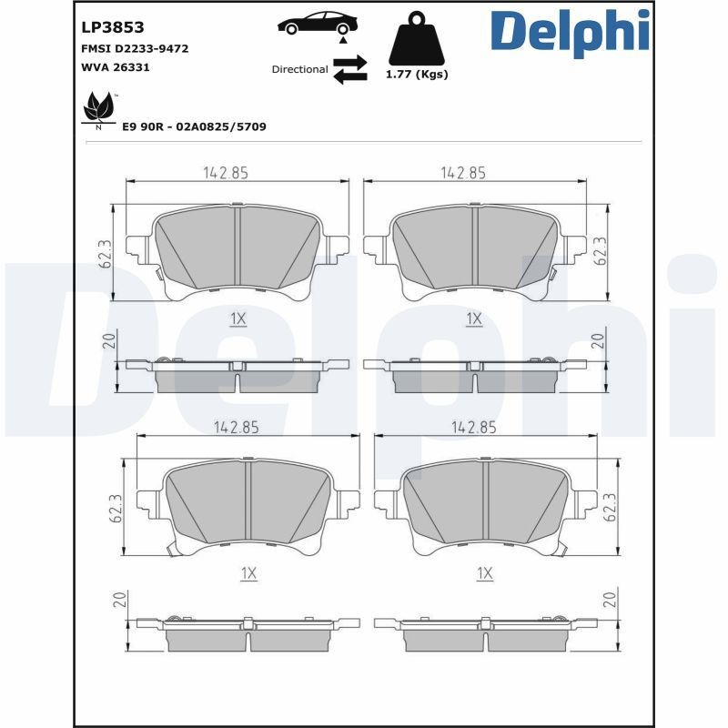 DELPHI PCK65: Apsauginio dangtelio komplektas, amortizatorius