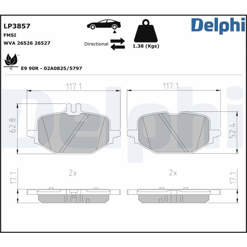 DELPHI PCK7: Tolmukaitse komplekt, Amordid Esisild