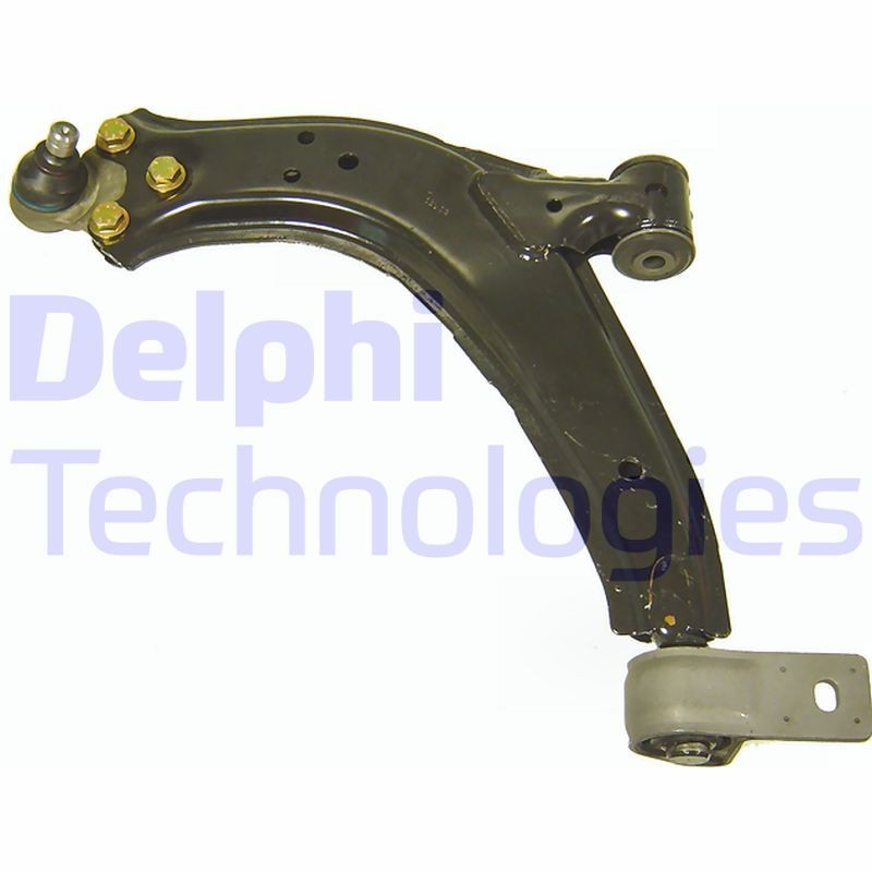 DELPHI TC703: Brat, suspensie roata stanga, partea de jos, tabla de otel, cu articulatie de sarcina/ghidare