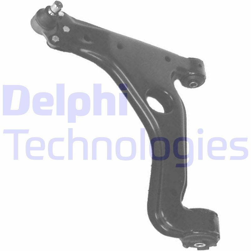 DELPHI TC750: Bærearm framaksel venstre, nede, stålplate, med støtte / styreledd