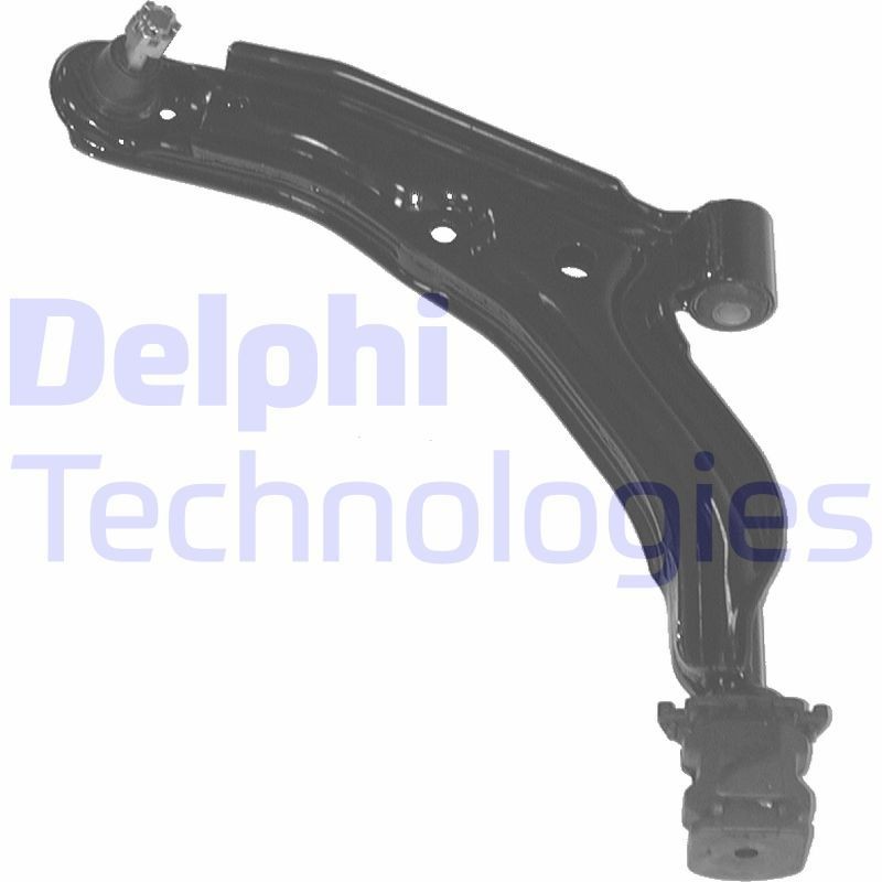 DELPHI TC844: Bras de suspension Essieu avant gauche, inférieur, Tôle d'acier, avec rotule de suspension