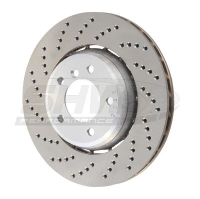 SHW Performance BFL48711: Piduriketas esisild vasakul, Ø: 325mm, perforeeritud, sisemine õhutus, kaheosaline piduriketas, Ø: 325mm, kaetud