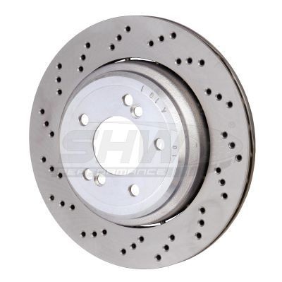 SHW Performance BRL42833: Disc de frână Axa spate stanga, Ř: 328mm, perforat, ventilat interior, disc de frână din două părți, Ř: 328mm, acoperit (cu un strat protector)