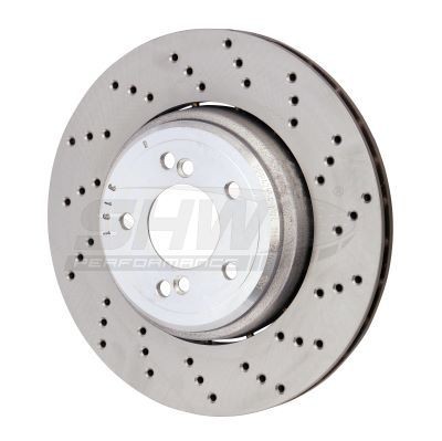 SHW Performance BRR42854: Piduriketas Tagasild paremal, Ø: 350mm, perforeeritud, sisemine õhutus, kaheosaline piduriketas, Ø: 350mm, kaetud