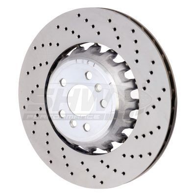 SHW Performance BRR43508: Piduriketas Tagasild paremal, Ø: 380mm, perforeeritud, sisemine õhutus, kaheosaline piduriketas, Ø: 380mm, kaetud