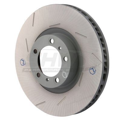 SHW Performance PFL39721: Piduriketas esisild vasakul, Ø: 360mm, sisemine õhutus, piludega, Ø: 360mm, kaetud