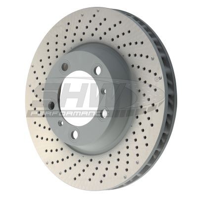 SHW Performance PFL39981: Piduriketas esisild vasakul, Ø: 330mm, sisemine õhutus, augustatud/karestatud, Ø: 330mm, kaetud