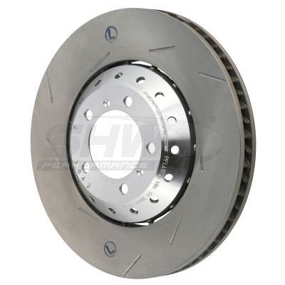 SHW Performance PFL49725: Piduriketas esisild vasakul, Ø: 390mm, sisemine õhutus, piludega, kaheosaline piduriketas, Ø: 390mm, kaetud