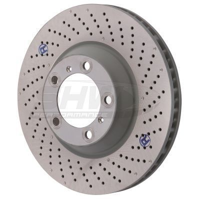 SHW Performance PFR31005: Piduriketas esisild paremal, Ø: 350mm, sisemine õhutus, augustatud/karestatud, Ø: 350mm, kaetud