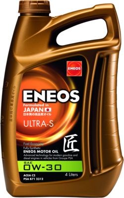 ENEOS EU0023301N: Variklio alyva ENEOS ULTRA-S 0W-30 4l, 0W-30 ULTRA-S