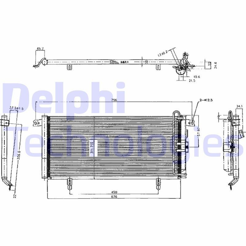 DELPHI TSP0225224: Condensator, climatizare cu uscator
