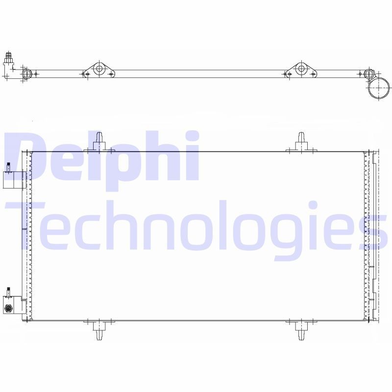 DELPHI TSP0225637: Kondensaator, kliimaseade koos kuivatiga