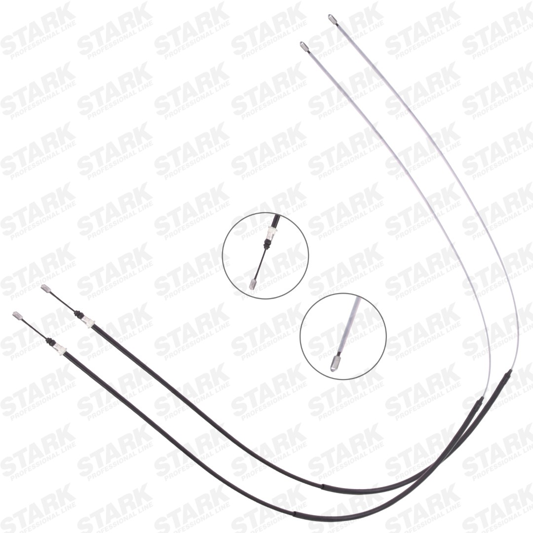 STARK SKCPB-1051171: Cablu, frana de parcare spate, 2220/1230+2220/1230mm, 2220/1230+2220/1230mm