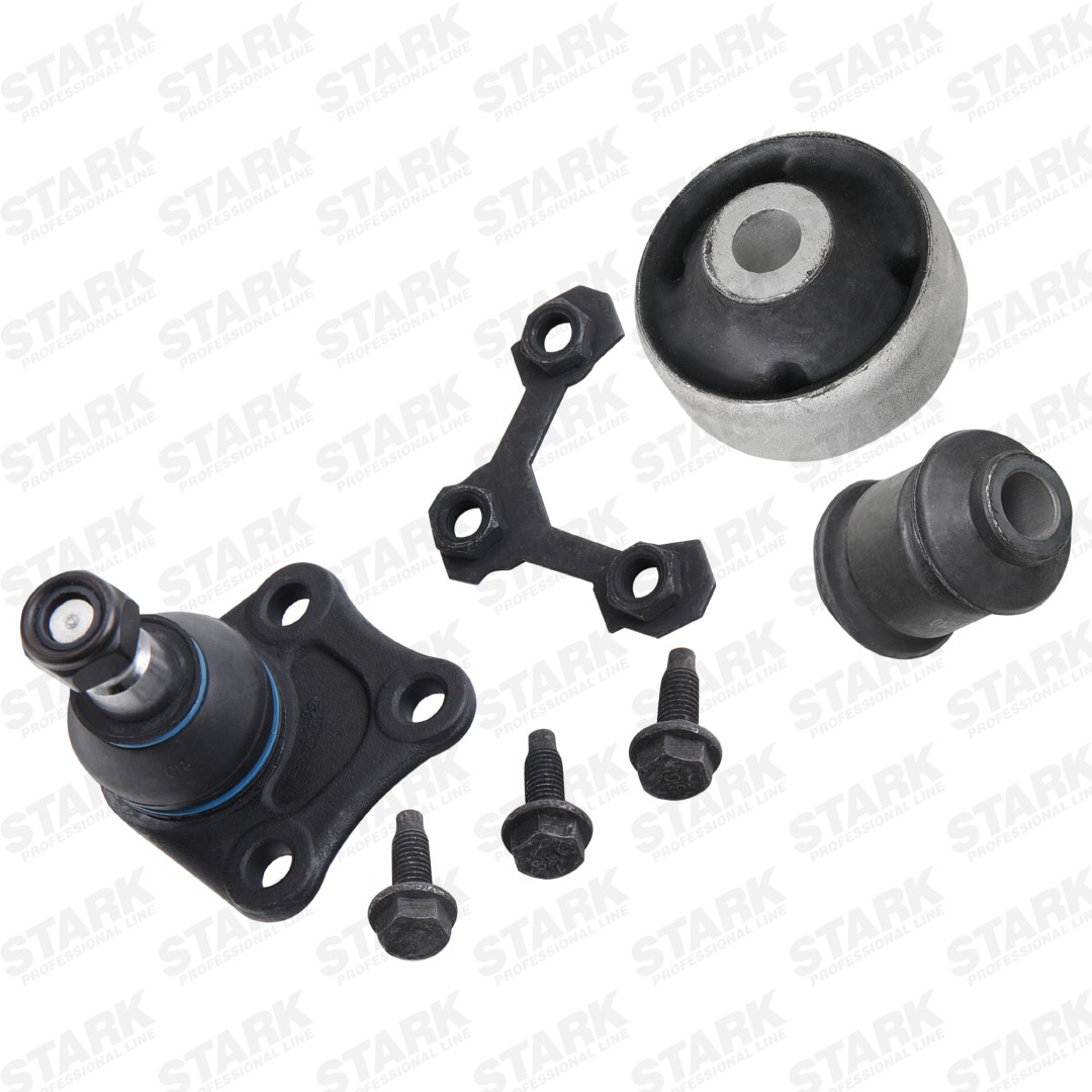 STARK SKRKW-4960158: Kit riparazione, Sospensione ruota Assale anteriore Sx, inferiore, con kit bulloni di sicurezza, con snodo portante/di guida, con cuscinetto in gomma