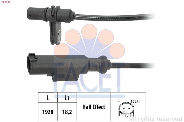 FACET 21.0247: Andur, rattapöörete arv Made in Italy - OE Equivalent