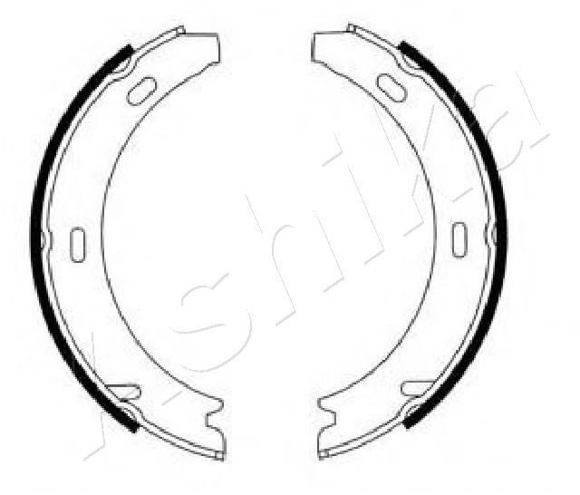 ASHIKA 55-00-0501: Piduriklotside komplekt, seisupidur 164mm