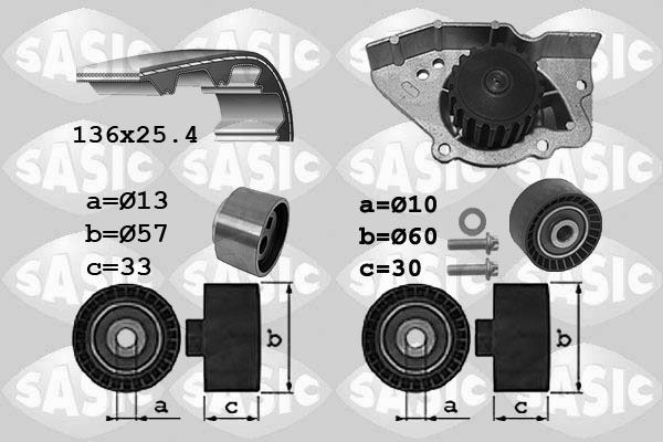SASIC 3900041: Veepump + hammasrihmakomplekt