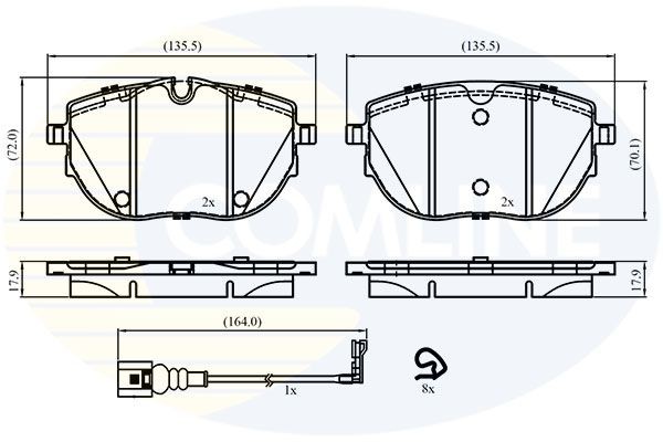COMLINE CBP22867: Piduriklotsid