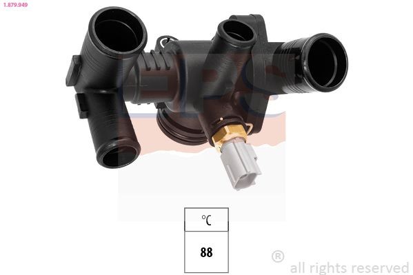 EPS 1.879.949: Termostaat, Jahutusvedelik Made in Italy - OE Equivalent 88°C, koos tihendiga