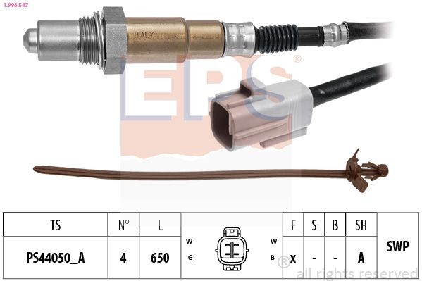 EPS 1.998.547: Sonda lambda Made in Italy - OE Equivalent con materiale di fissaggio