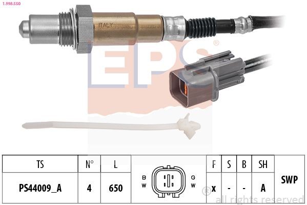 EPS 1.998.550: Lambda andur Made in Italy - OE Equivalent koos kinnitusmaterjaliga