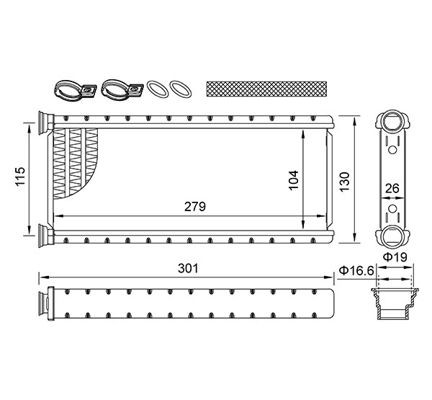 HART 645 455: Schimbator caldura, incalzire habitaclu